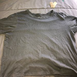 Gray Cropped T-Shirt